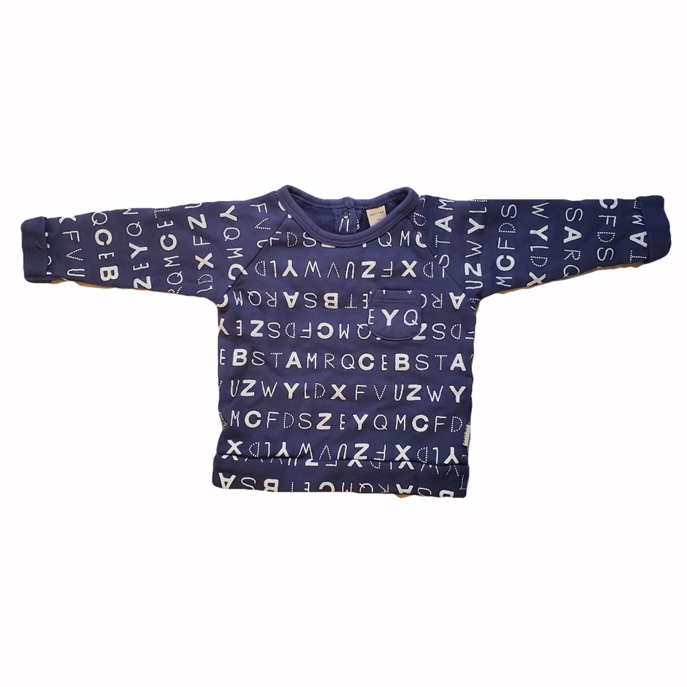 Petit Lem Sweatshirt - 6 Months - Blue & White
